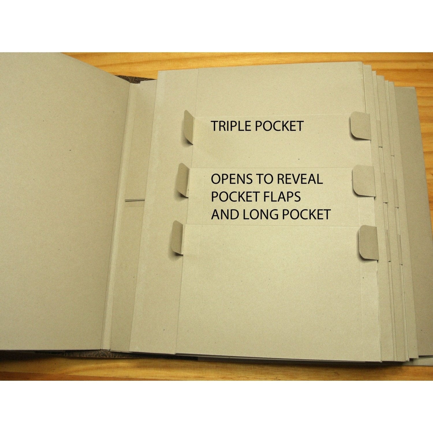 Blank Scrapbook Album, Handmade - Large Album with Storage Case to document a year of your life, for Photos and Memorabilia, You Decorate it