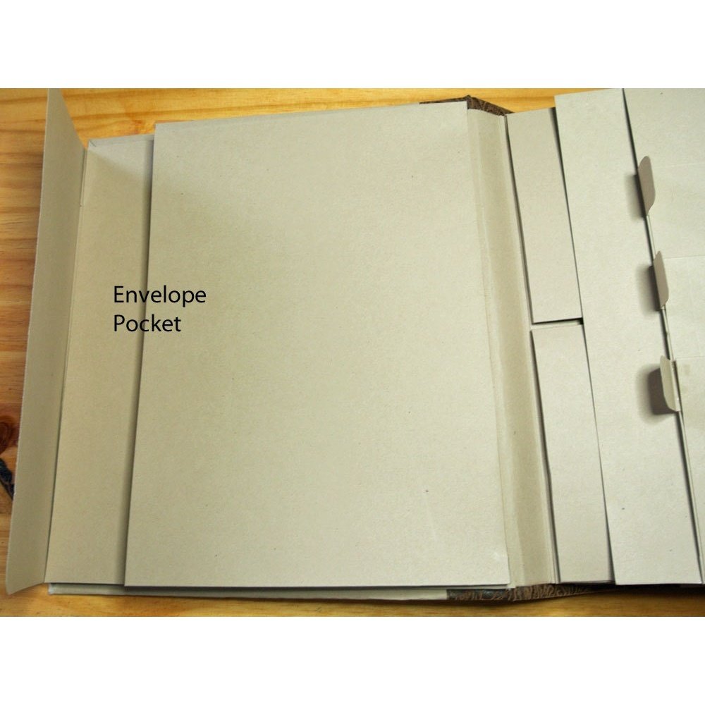 Blank Scrapbook Album, Handmade - Large Album with Storage Case to document a year of your life, for Photos and Memorabilia, You Decorate it