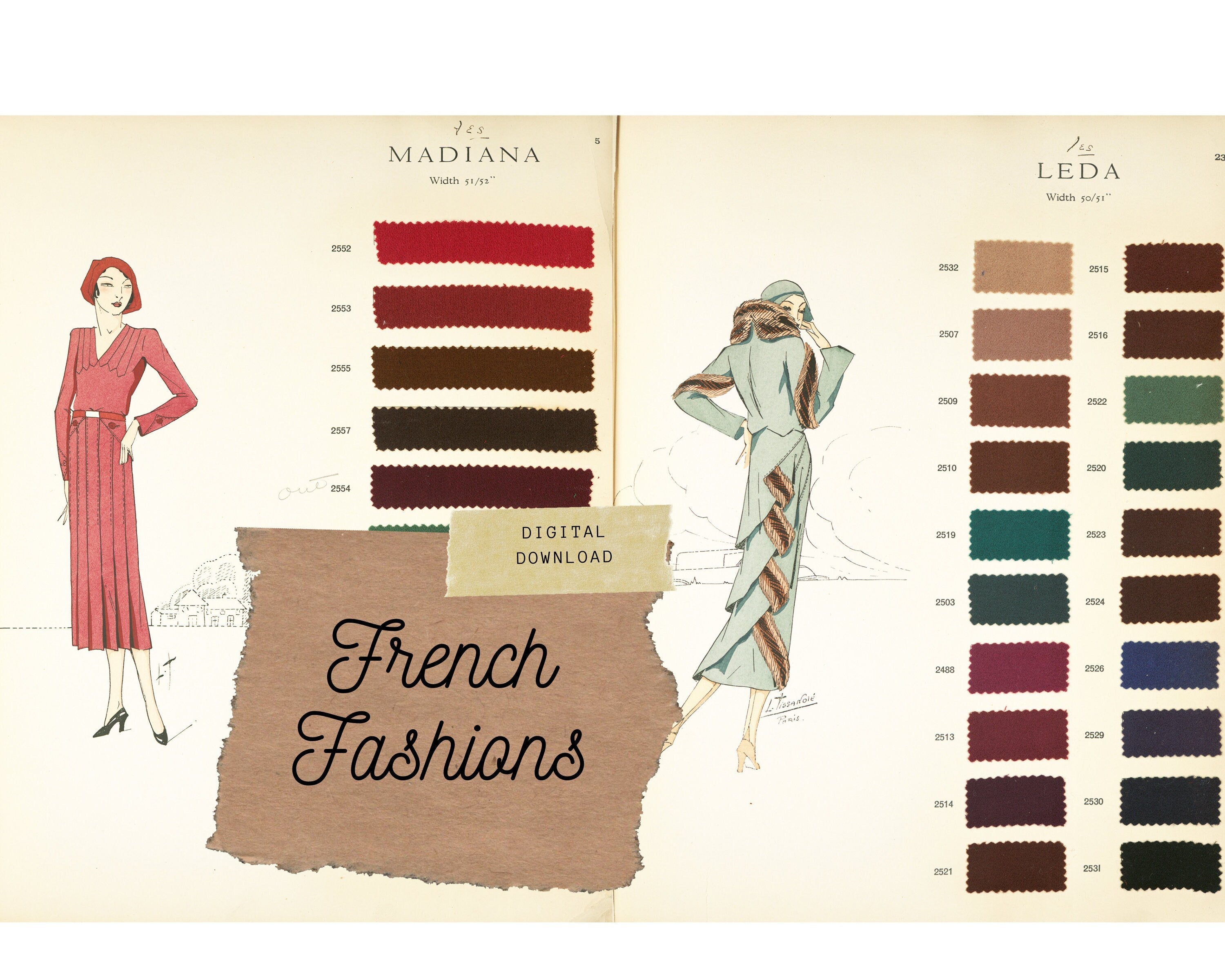 Digital Kit Misprints for Collage or Junk Journal Pages