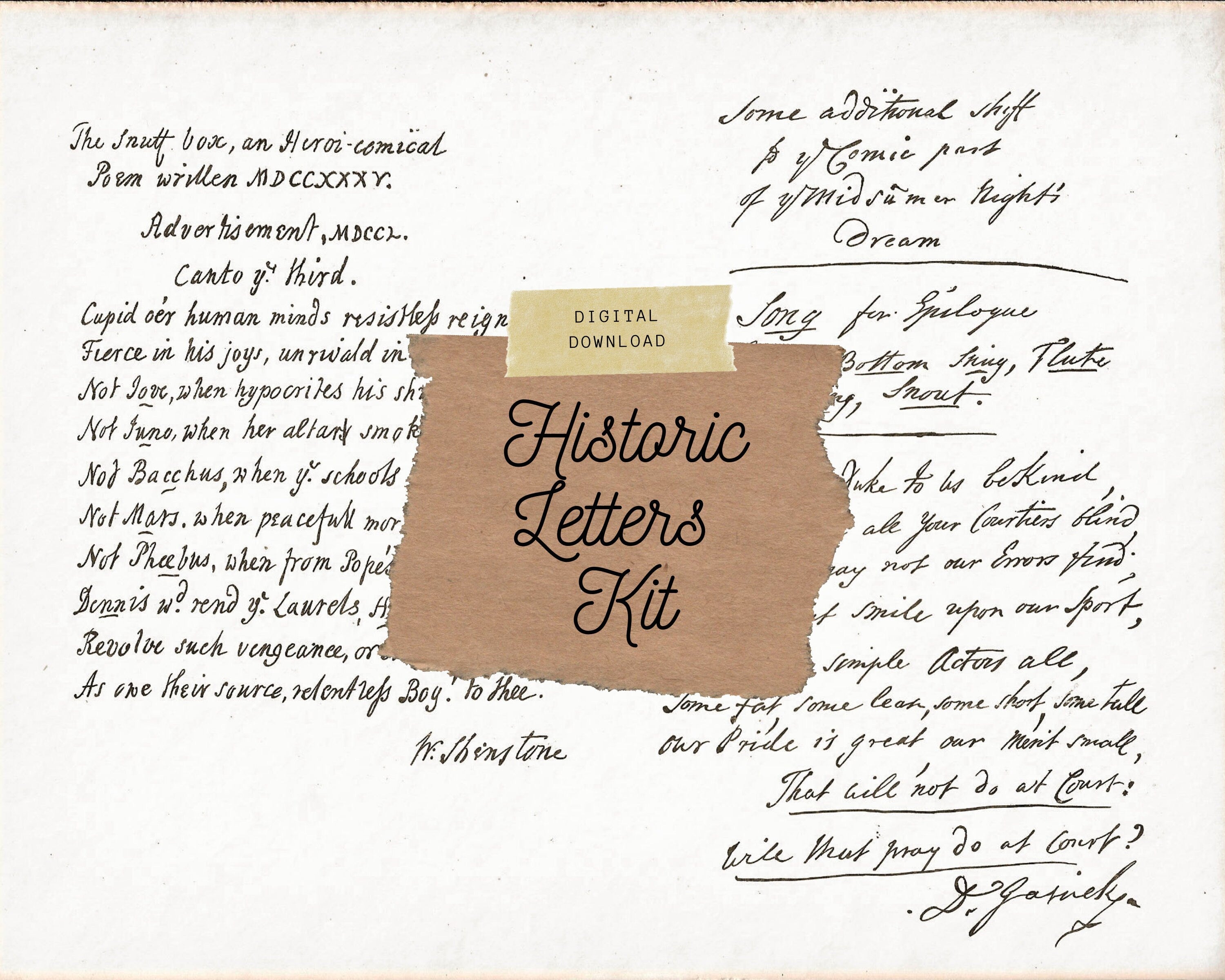 Digital Kit Misprints for Collage or Junk Journal Pages