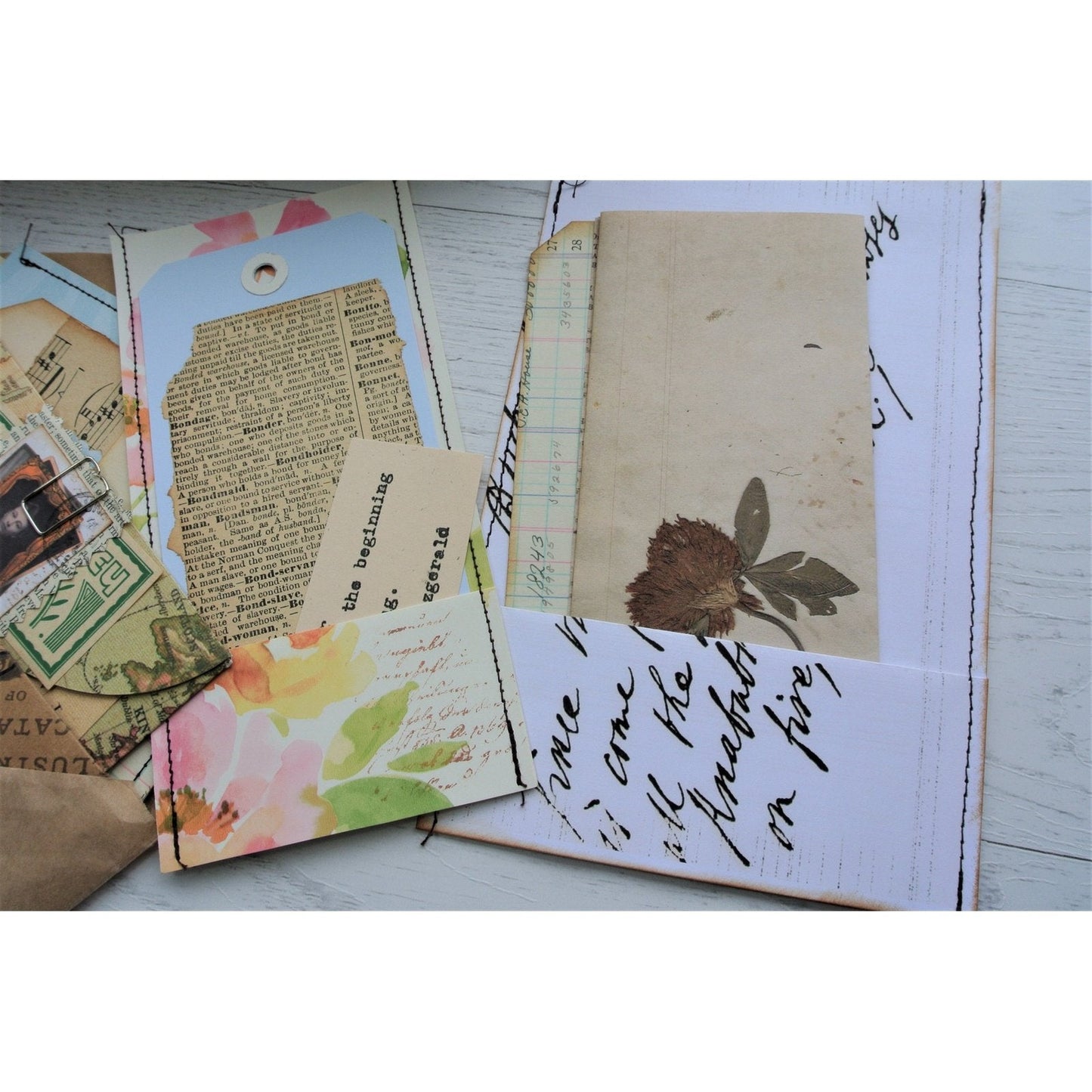 Enveloped Stuffed with Ephemera for Junk Journals - makes a great Happy Mail gift!