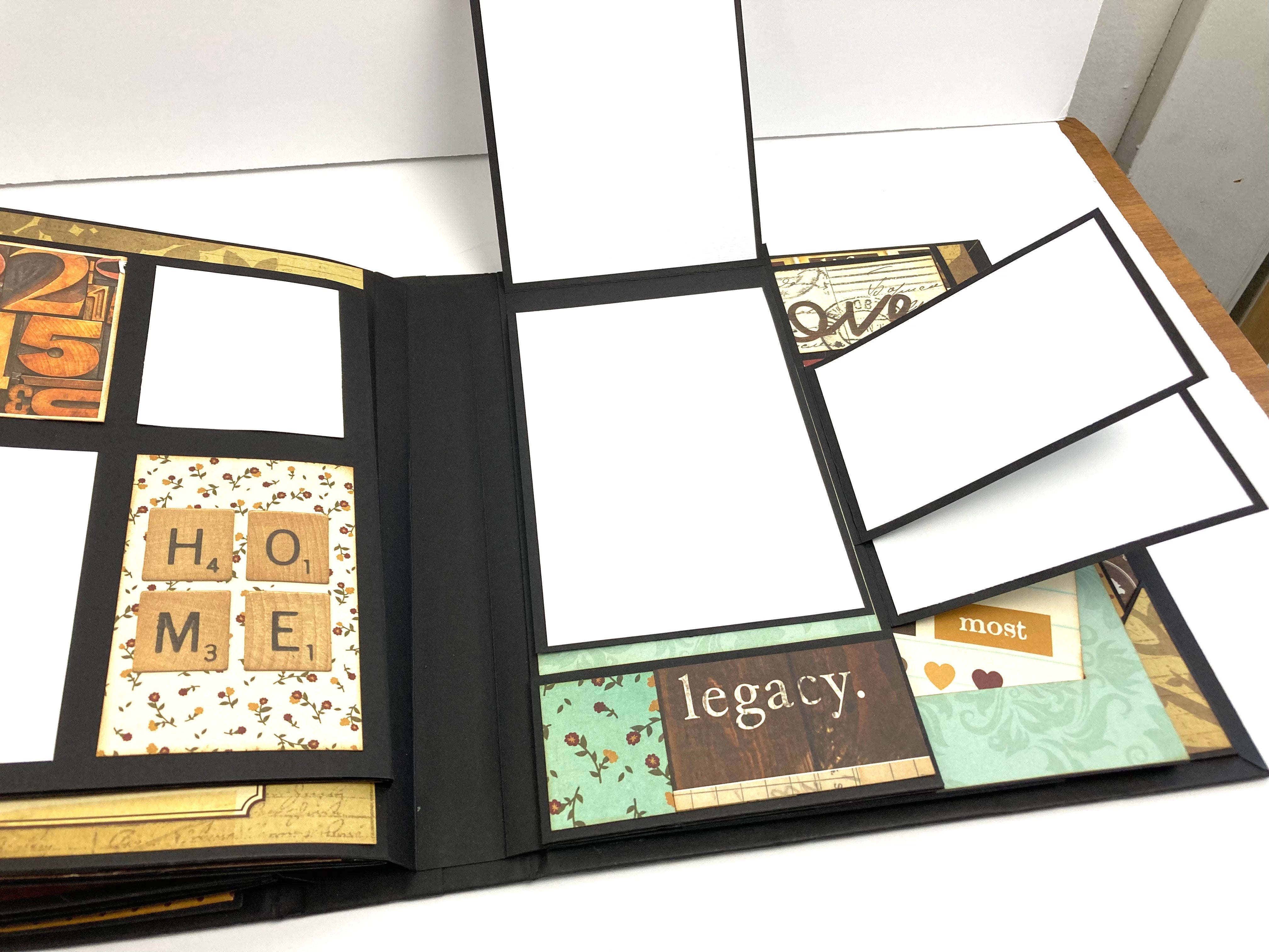 Family Tree Photo Mini Album - Customizable Heritage Scrapbook with Your Name on the Cover