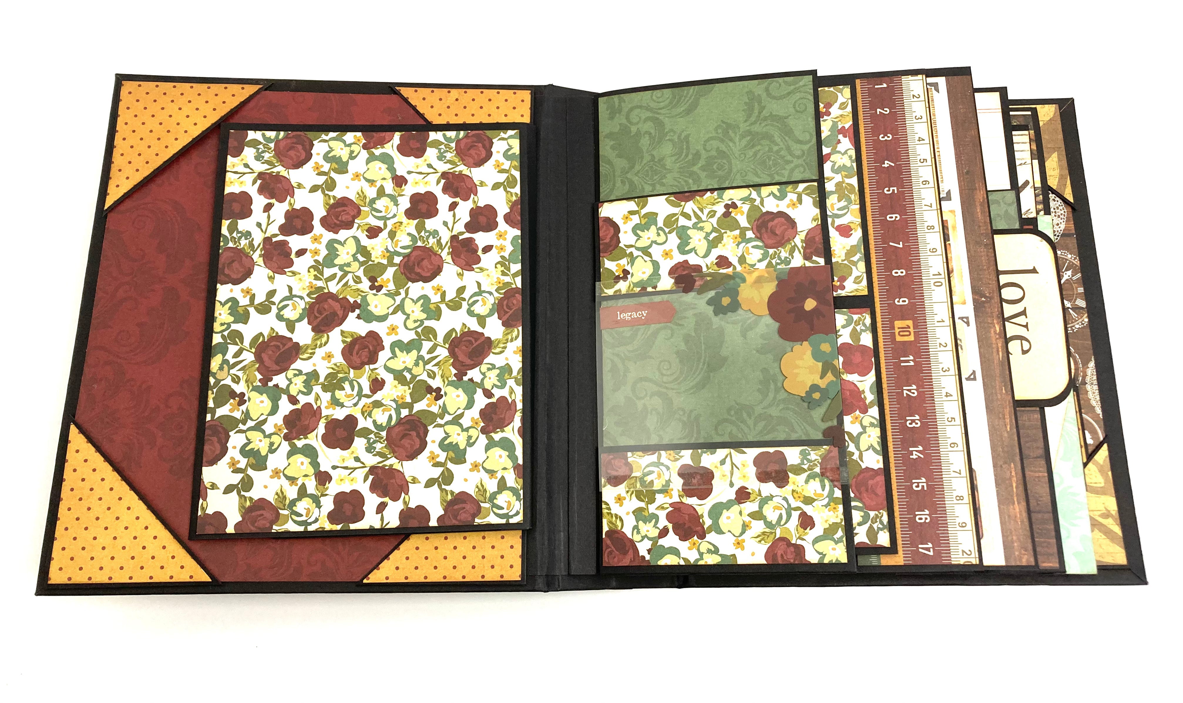 Family Tree Photo Mini Album - Customizable Heritage Scrapbook with Your Name on the Cover