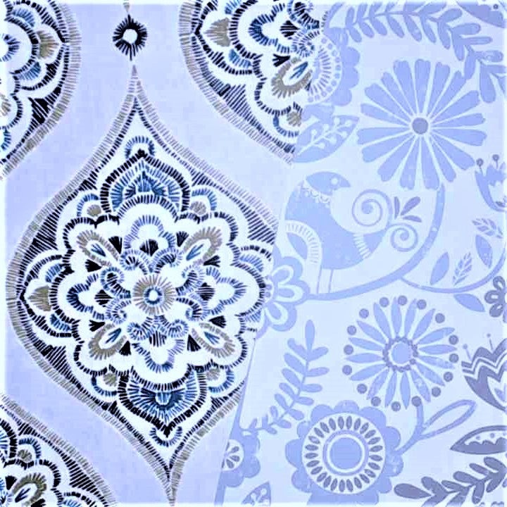 Folk Art Theme Unpasted Wallpaper Sheets for Crafts, Junk Journals, Mixed Media and Collage Art Projects