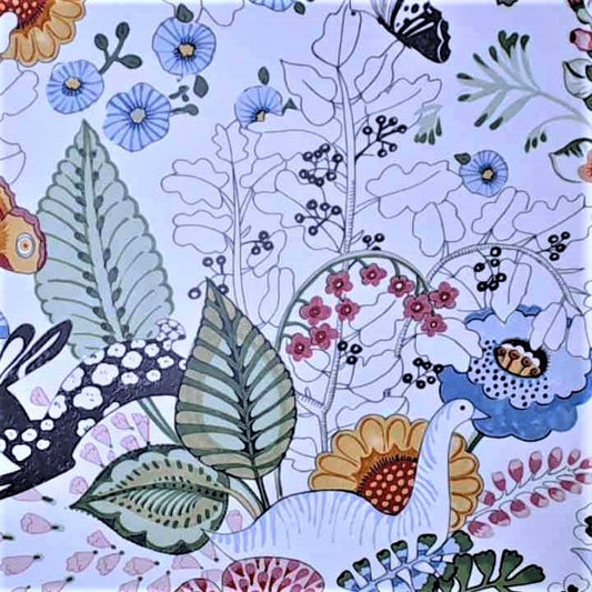 Folk Art Theme Wallpaper Sheets - set of (12) sheets for Crafts, Junk Journals, Mixed Media and Collage Art Projects