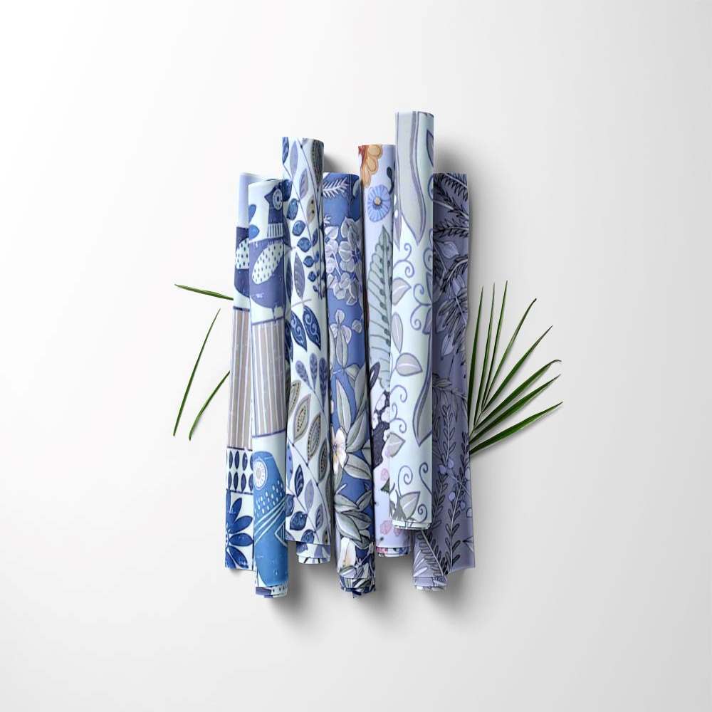 Folk Art Theme Unpasted Wallpaper Sheets for Crafts, Junk Journals, Mixed Media and Collage Art Projects