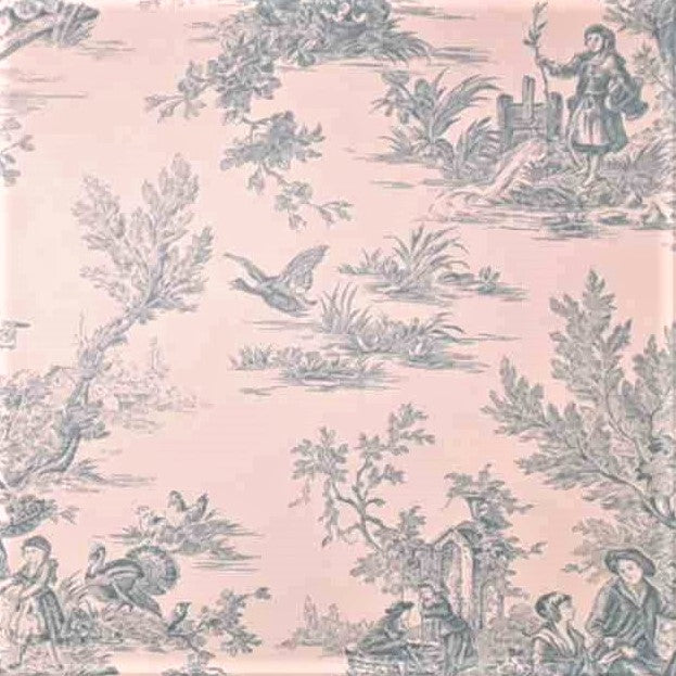 French Toile Whimsy Unpasted Wallpaper Sample Sheets for Crafts, Junk Journals, Mixed Media and Collage Art Projects