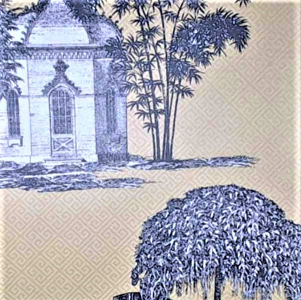 French Toile Whimsy Unpasted Wallpaper Sample Sheets for Crafts, Junk Journals, Mixed Media and Collage Art Projects