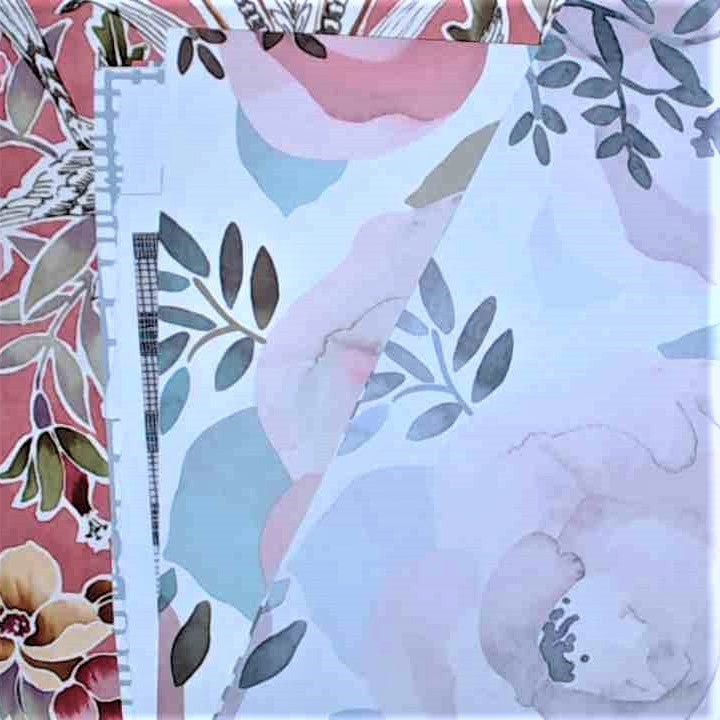 Garden Party Unpasted Wallpaper Sample Sheets for Crafts, Junk Journals, Mixed Media and Collage Art Projects
