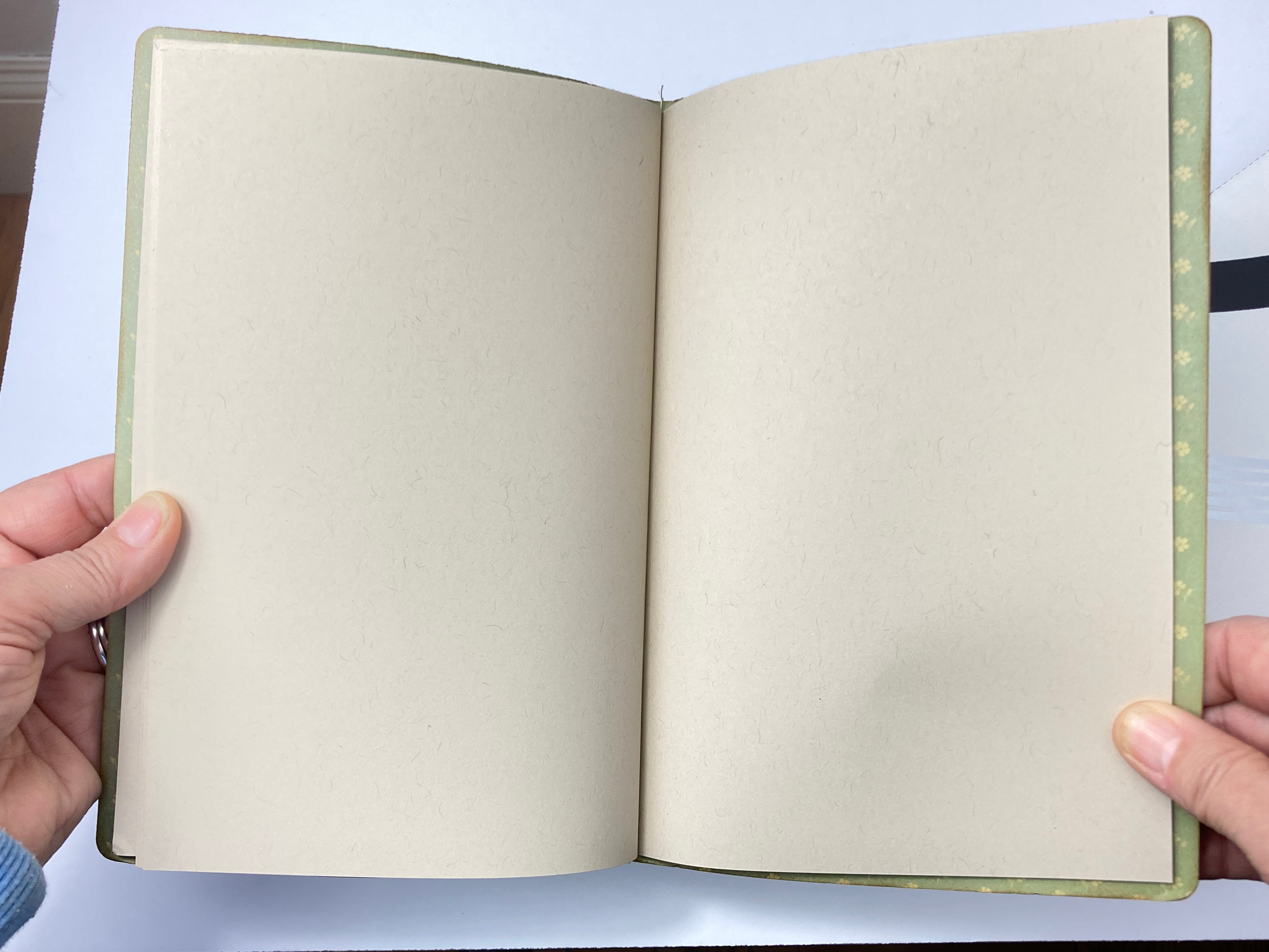 Soft Cover Writing Journal, Blank Newsprint Pages, Wallpaper Cover, Fits in your Purse