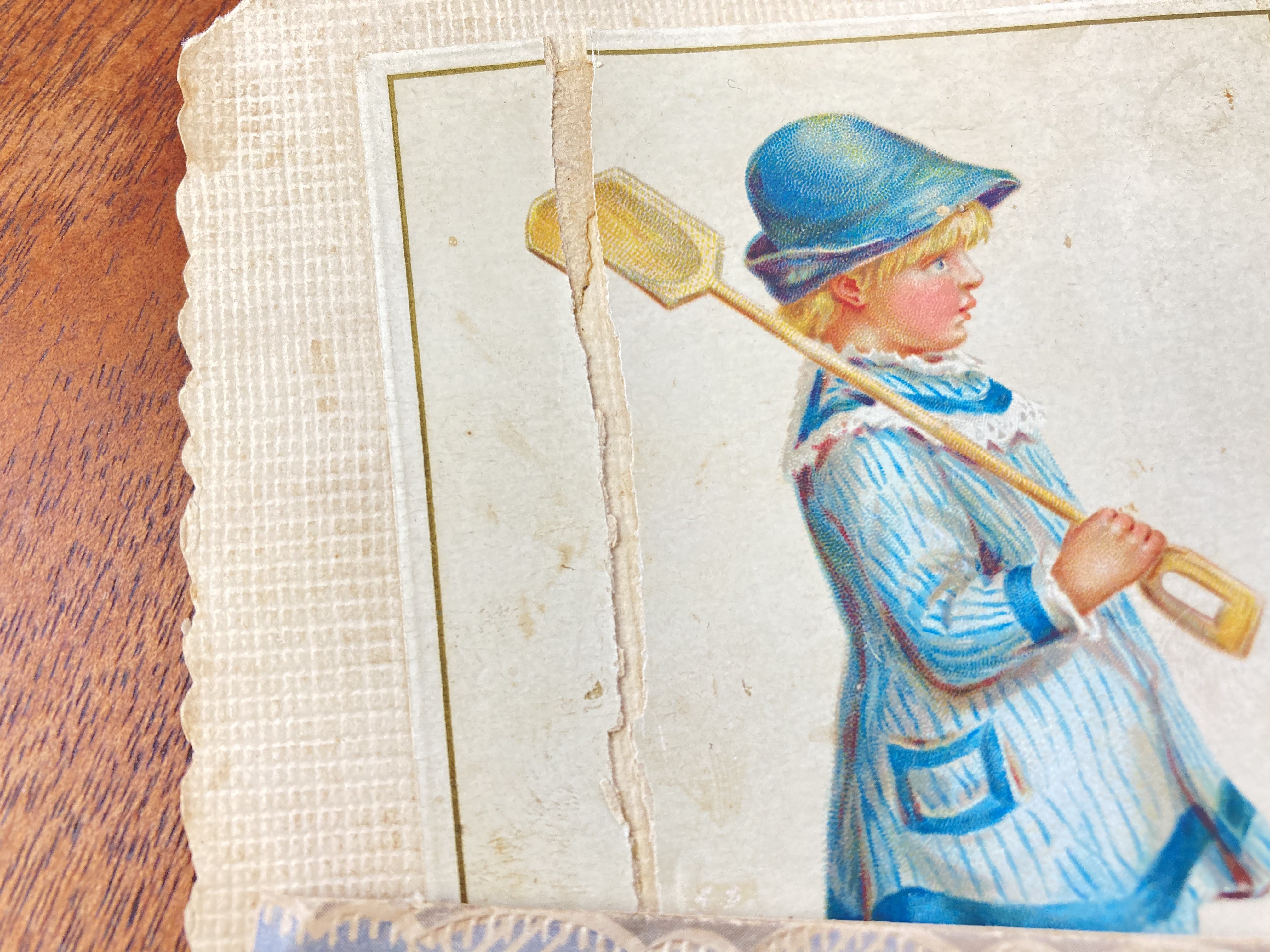 Antique Greeting Cards, Mother's Day, Anniversary, Ephemera Lot, Junk Journal Supplies - set of 6