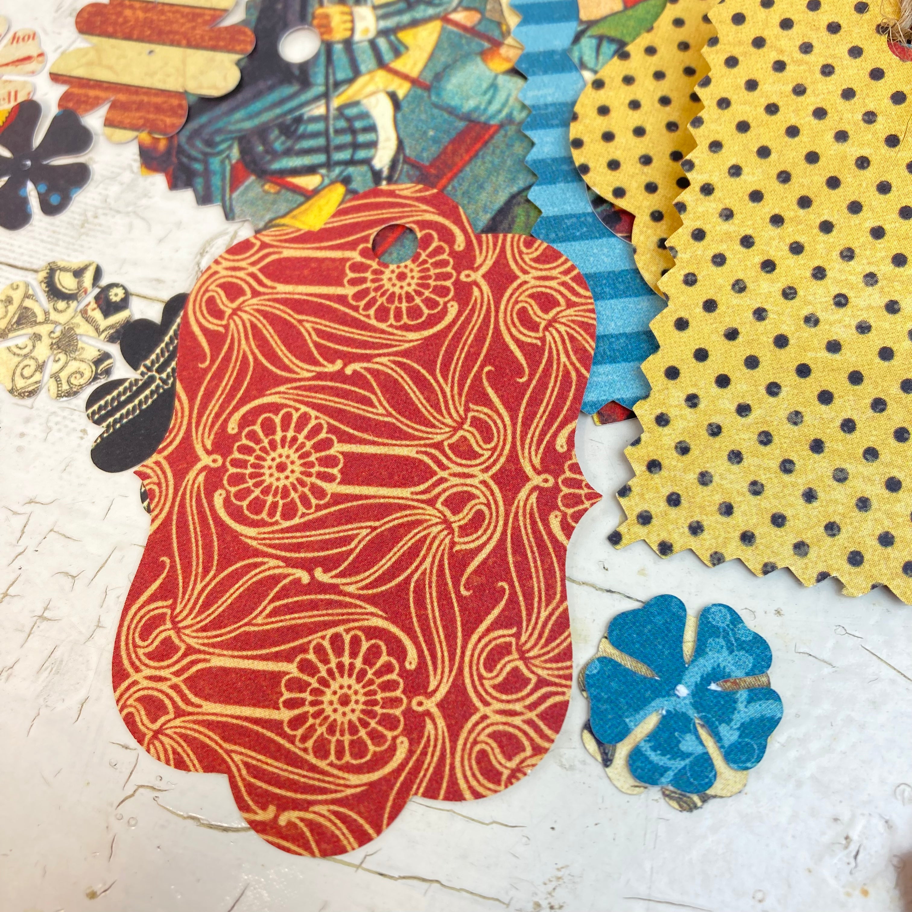 Fun Circus Theme Die Cuts, Gift Tags, Junk Journal Tabs, Acrobats and Flowers