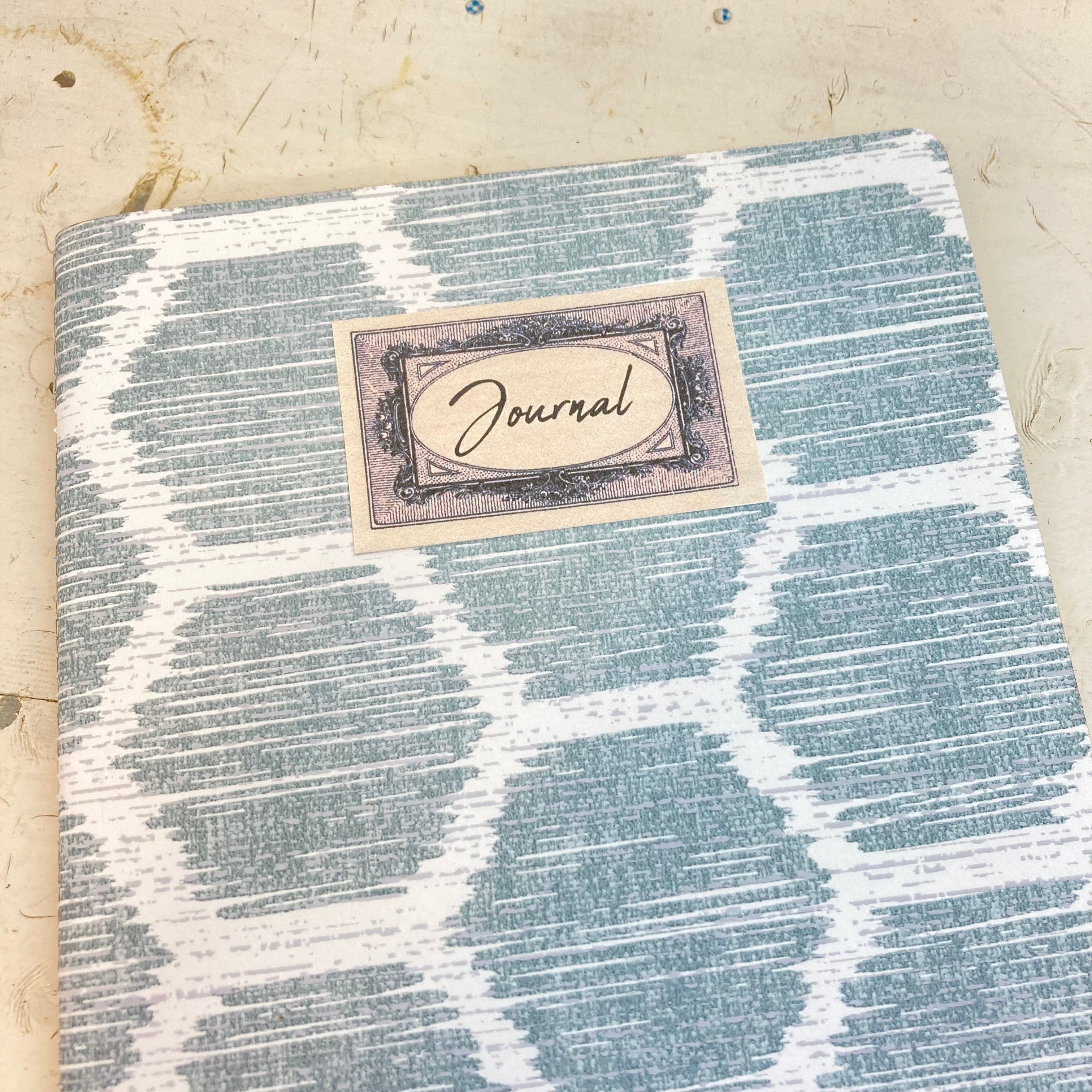 Soft Cover Writing Journal, Blank Newsprint Pages, Wallpaper Cover, Fits in your Purse