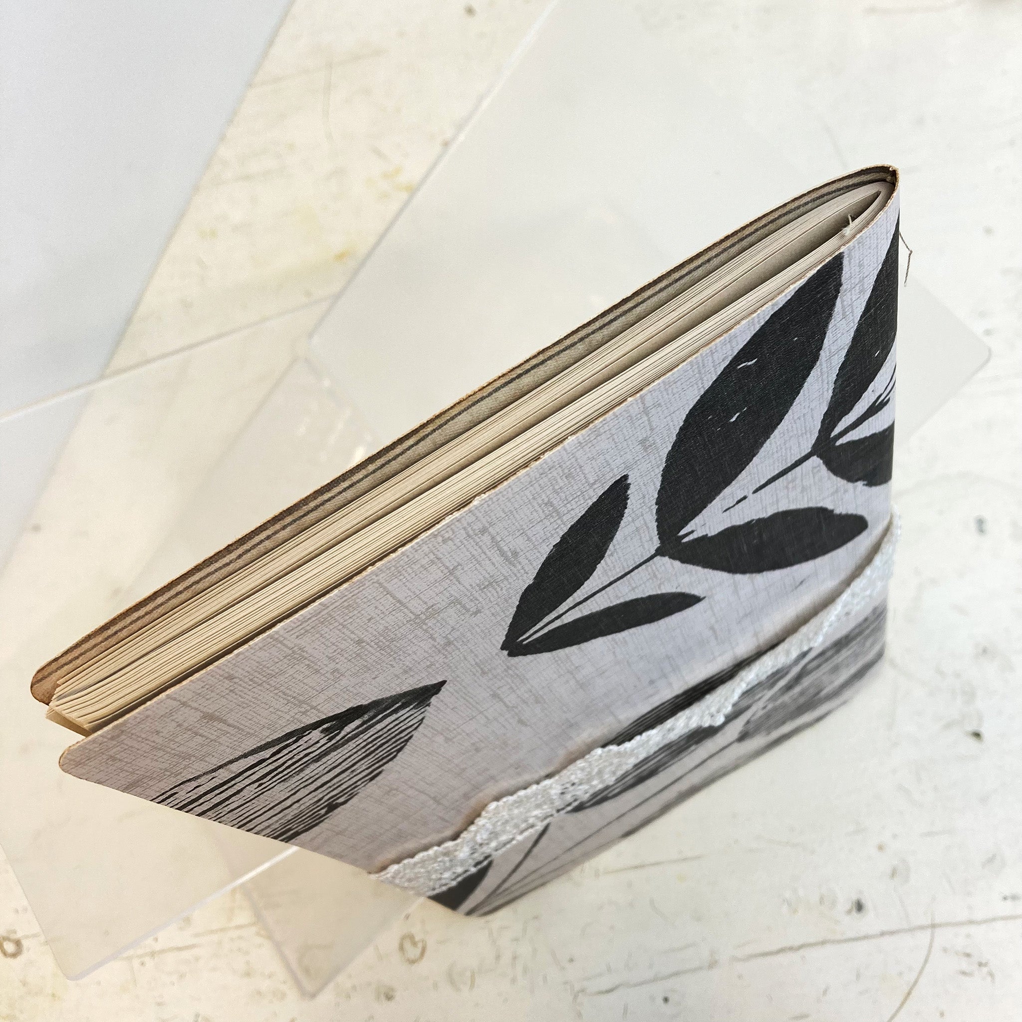 Soft Cover Writing Journal, Blank Newsprint Pages, Wallpaper Cover, Fits in your Purse