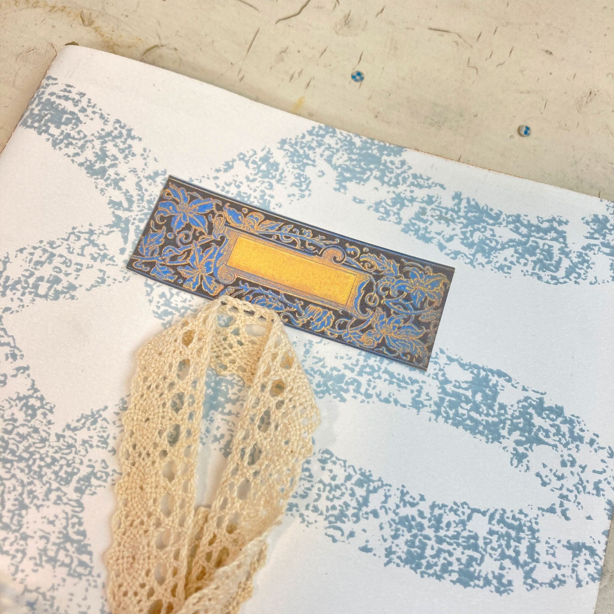 Soft Cover Writing Journal, Blank Newsprint Pages, Wallpaper Cover, Fits in your Purse