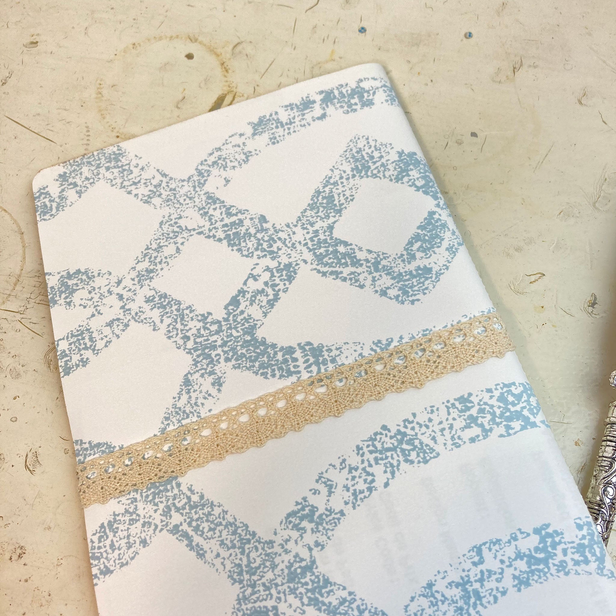 Soft Cover Writing Journal, Blank Newsprint Pages, Wallpaper Cover, Fits in your Purse