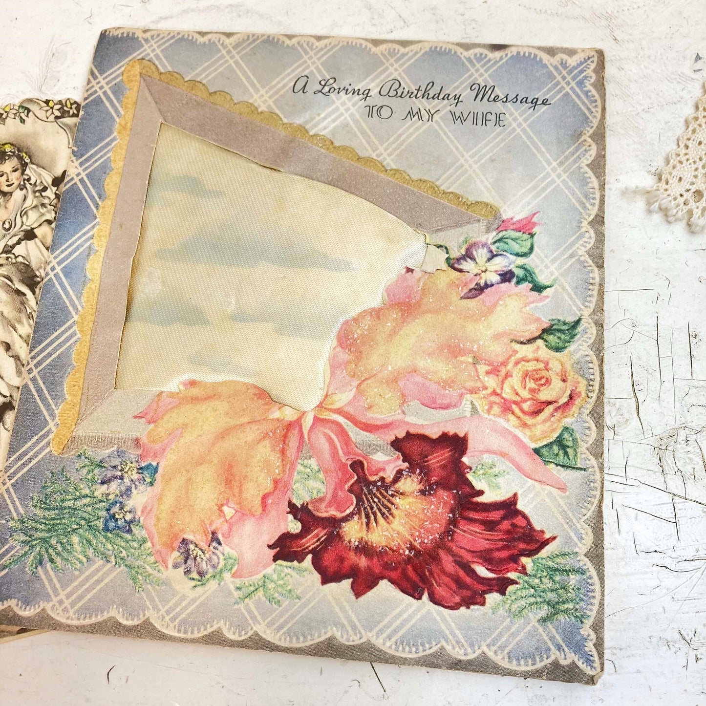 Antique Greeting Cards, Mother's Day, Anniversary, Ephemera Lot, Junk Journal Supplies - set of 6