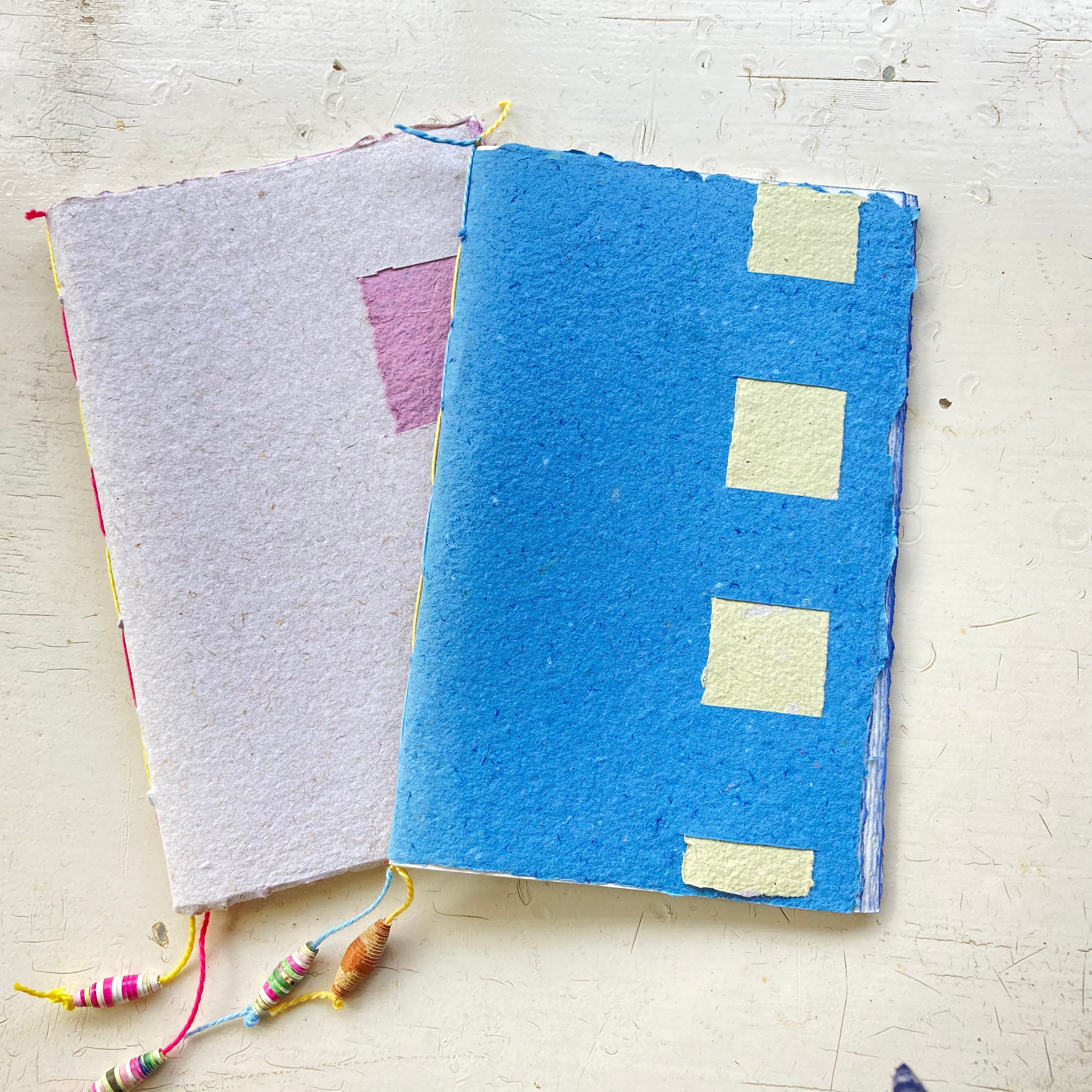Handmade Paper Journal | Lay-Flat Sketchbook | Eco-Friendly, Artisan Notebook Notebook, Handmade Paper Cover