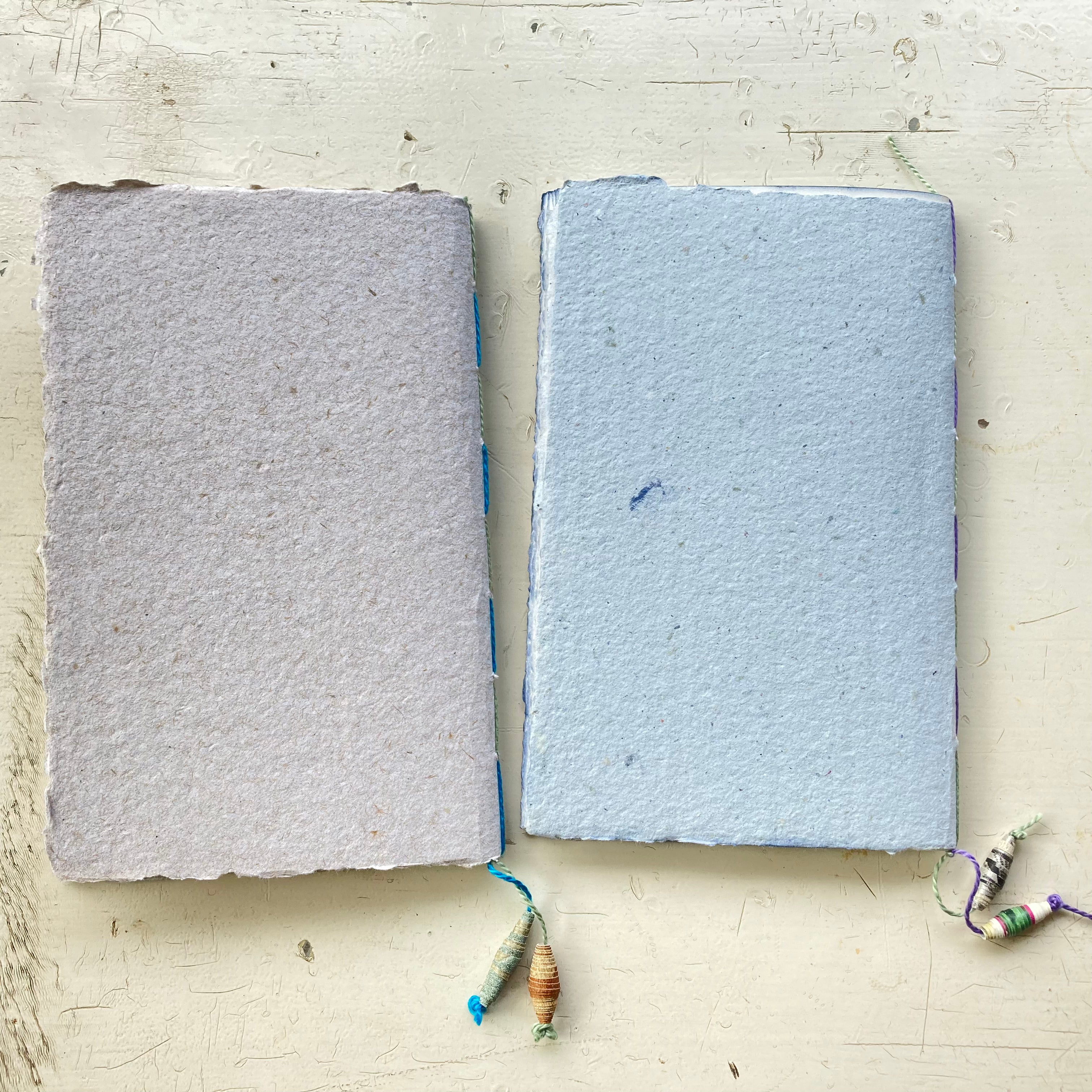 Handmade Paper Journal | Lay-Flat Sketchbook | Eco-Friendly, Artisan Notebook Notebook, Handmade Paper Cover