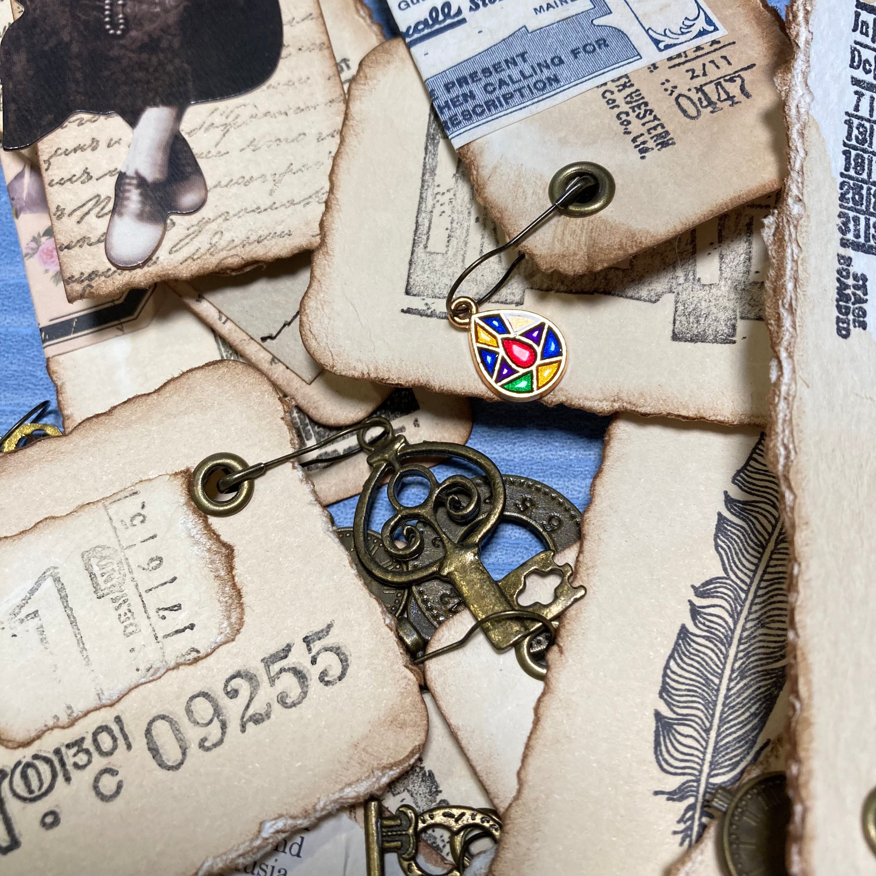 Ephemera Tags for Junk Journals, Embellishments, Gift Tags, Vintage Style, Handmade