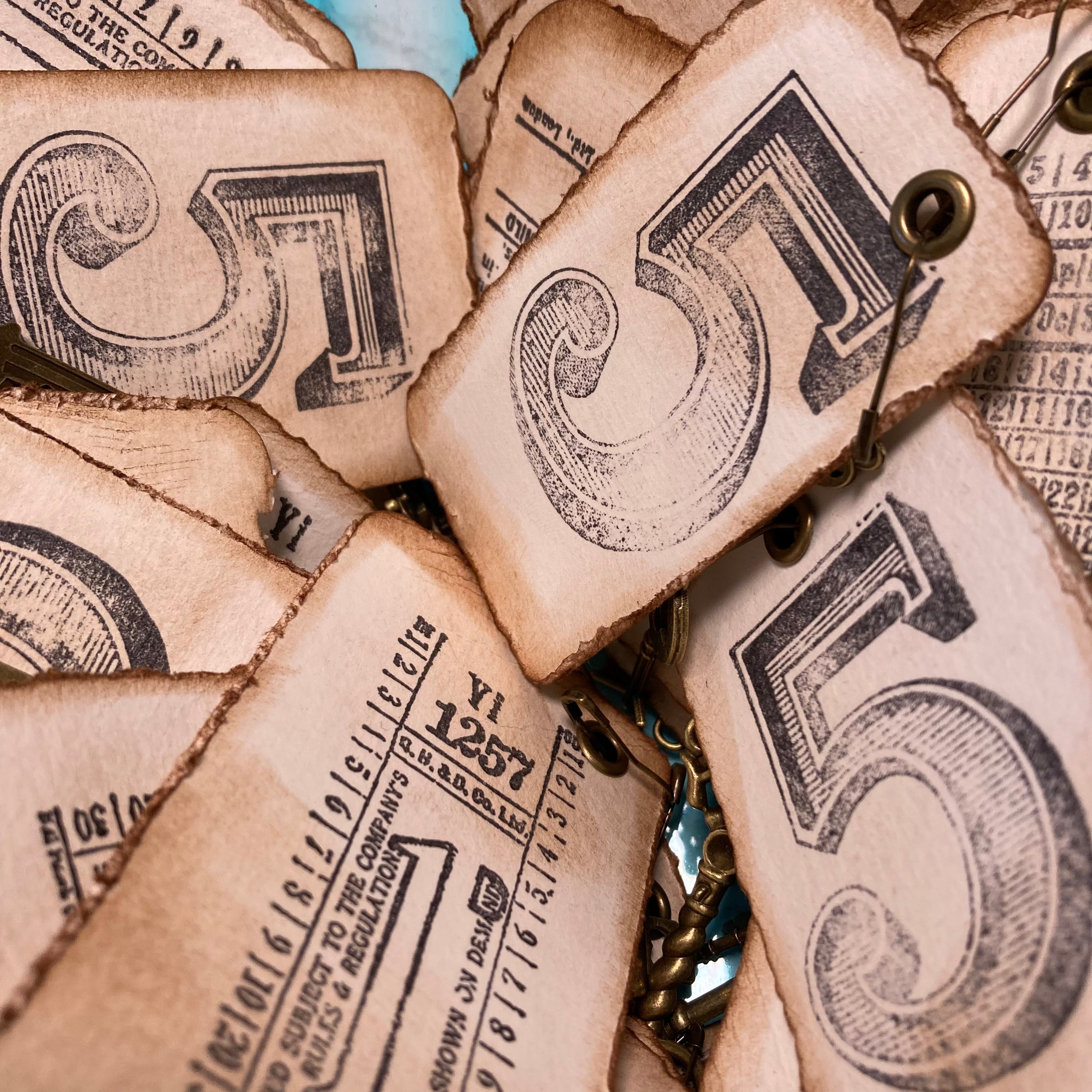 Ephemera Tags for Junk Journals, Embellishments, Gift Tags, Vintage Style, Handmade