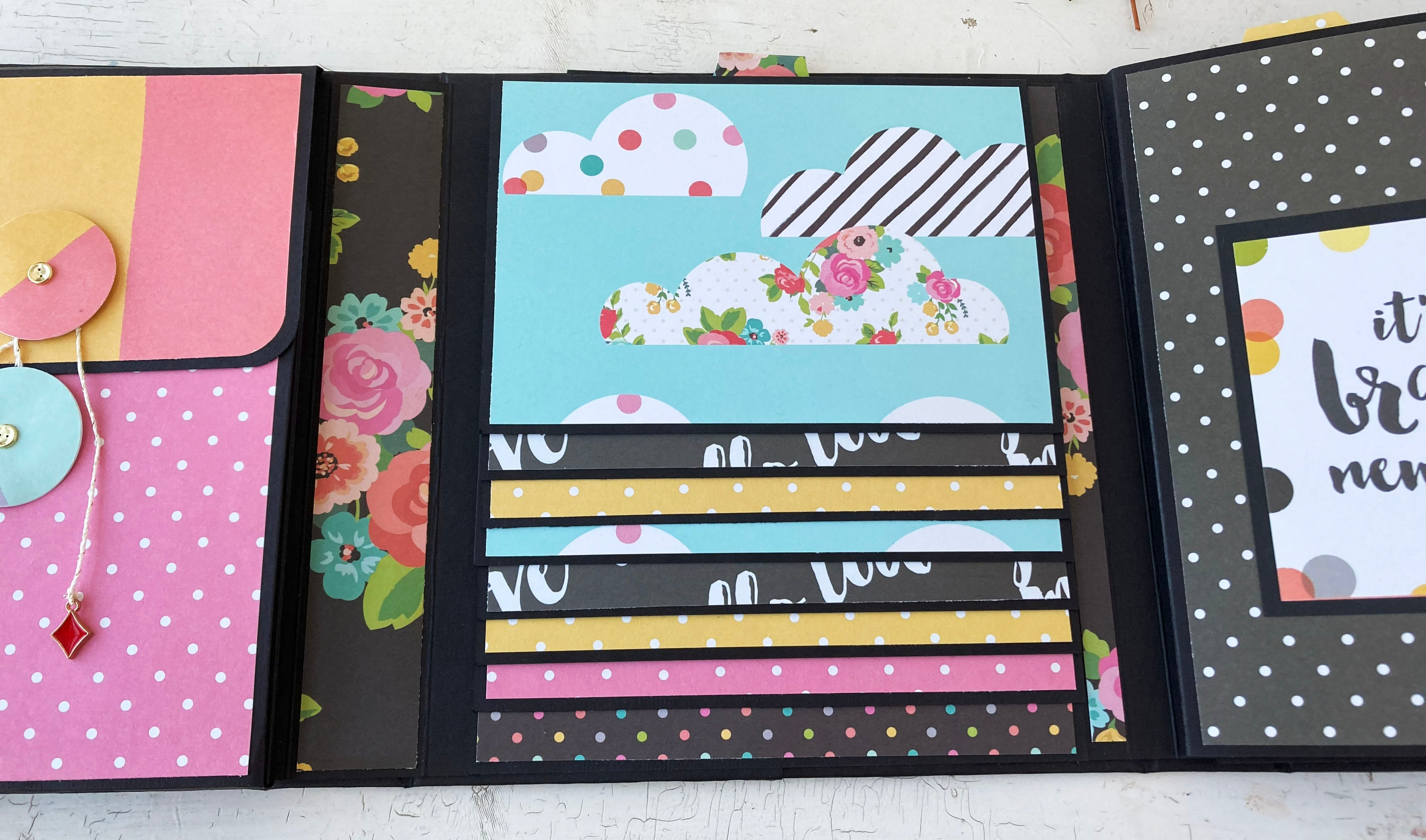 Fun Handmade Memory Scrapbook for Photos, Journaling, Memorabilia Storage