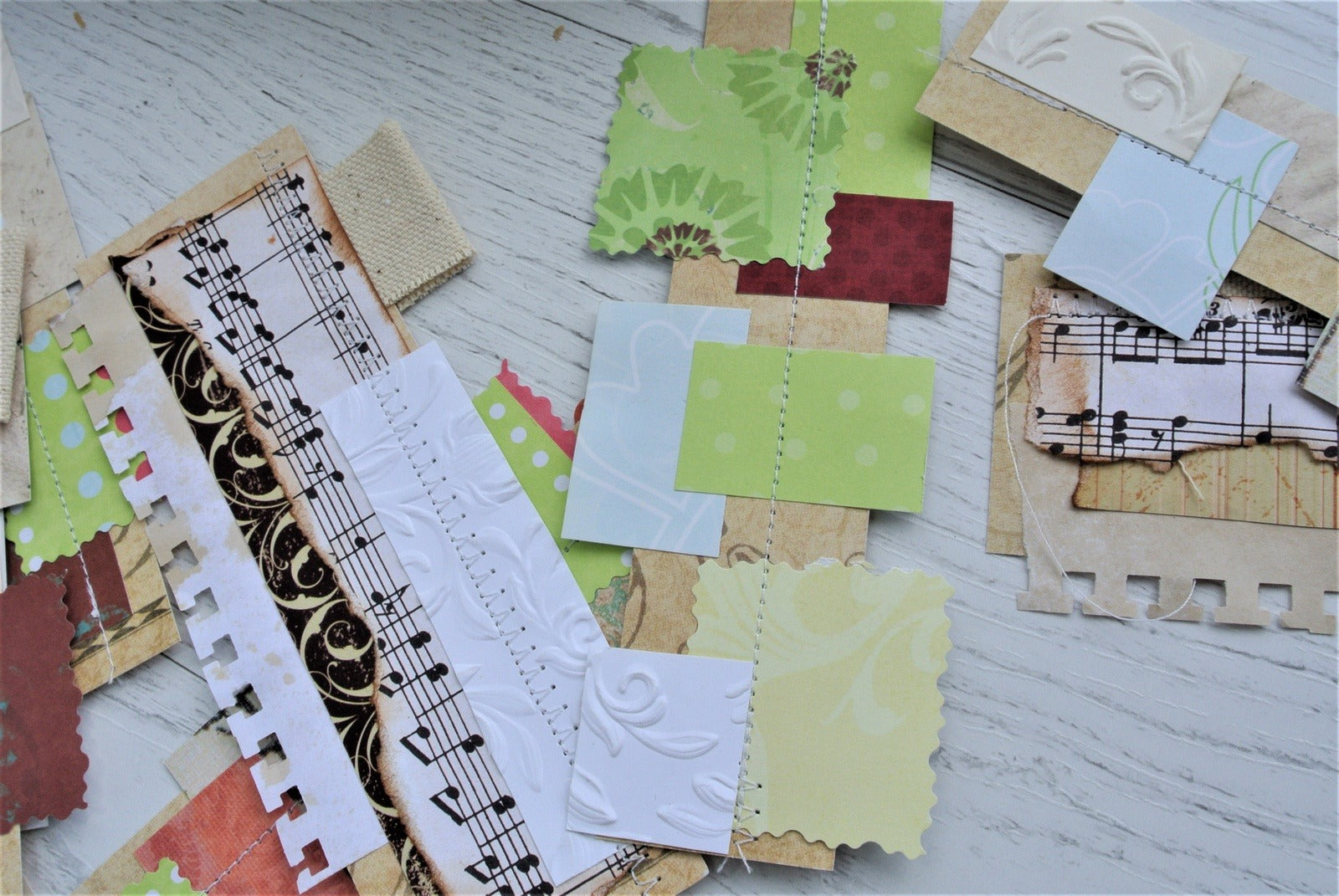 Junk Journal Clusters, Belly Bands - set of 10