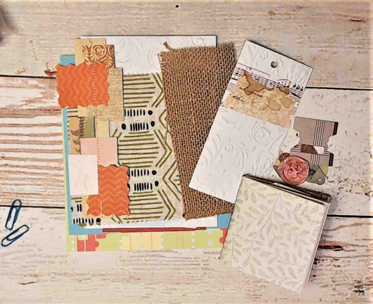 Junk Journal Kit for Beginner, Starter Kit, includes Tiny 3" Mini Journal and Ephemera Pack