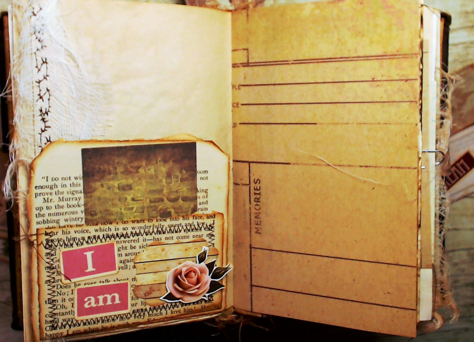 Library Pockets from Vintage Book Pages, Junk Journal Ephemera Kit, Handmade