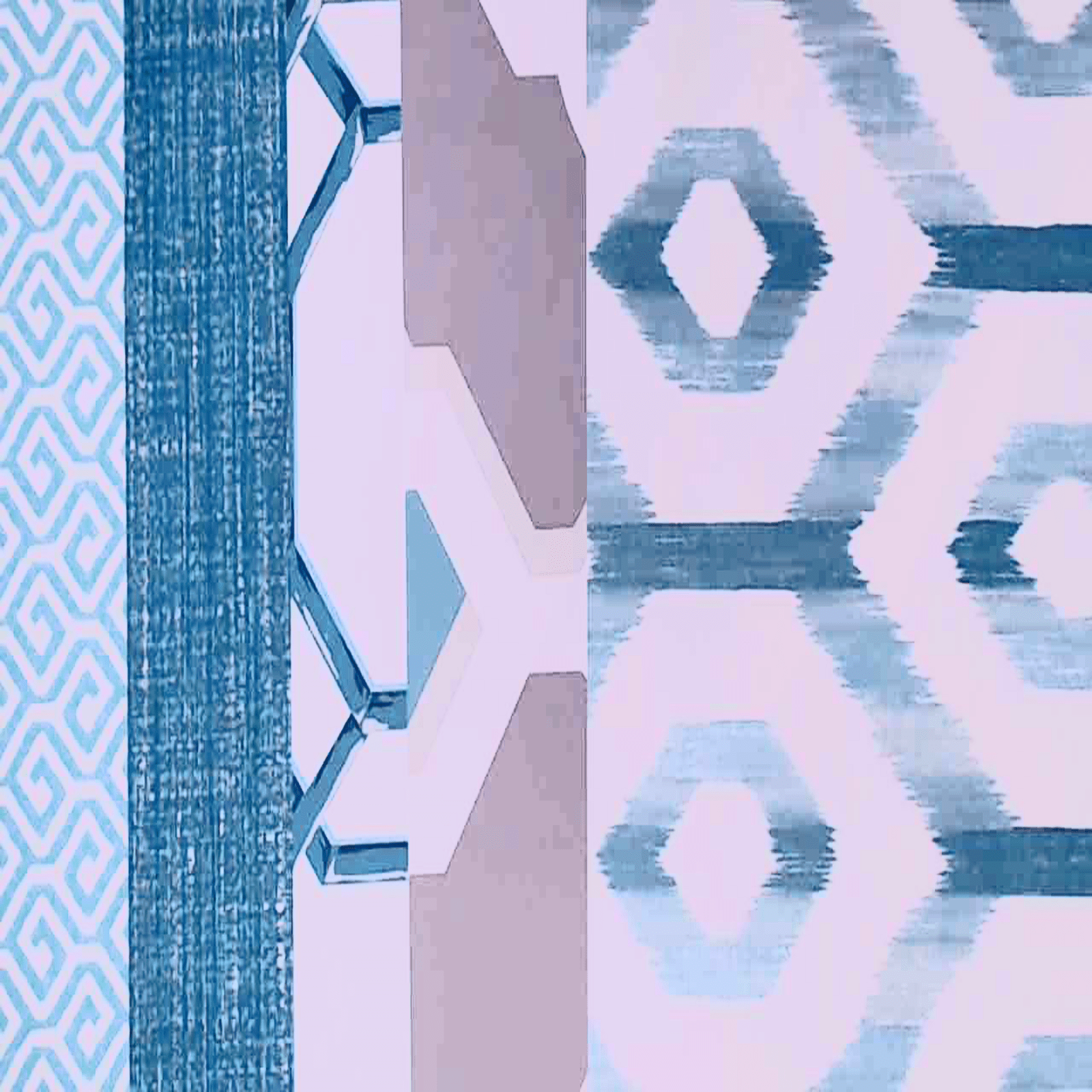 Light Blue Unpasted Wallpaper Sample Sheets for Crafting, Junk Journals, Mixed Media and Collage Art Projects