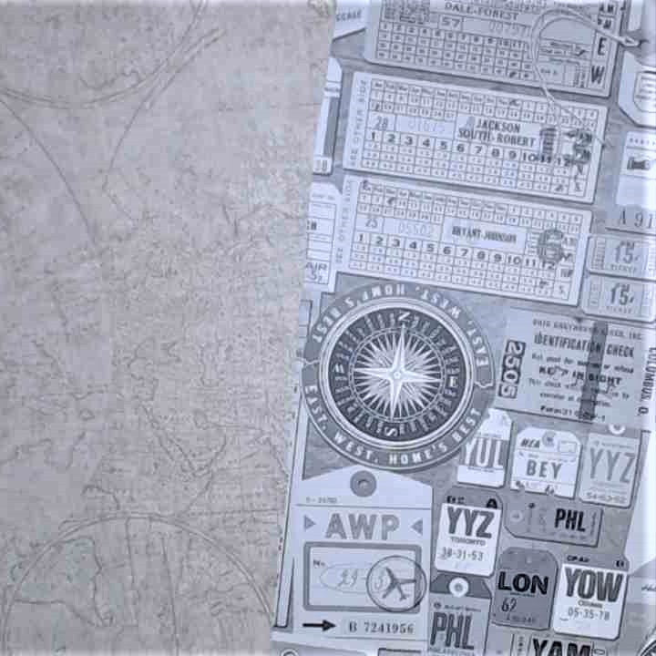 Masculine Vintage Unpasted Wallpaper Sheets for Crafting, Junk Journals, and other Paper Art Projects