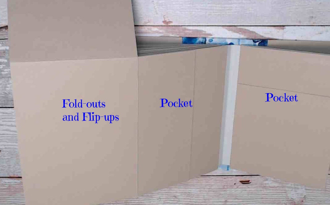 Mini Album Kit, Handmade, Blue Watercolor Fabric Spine, DIY - You Decorate it | SHIPS FAST!