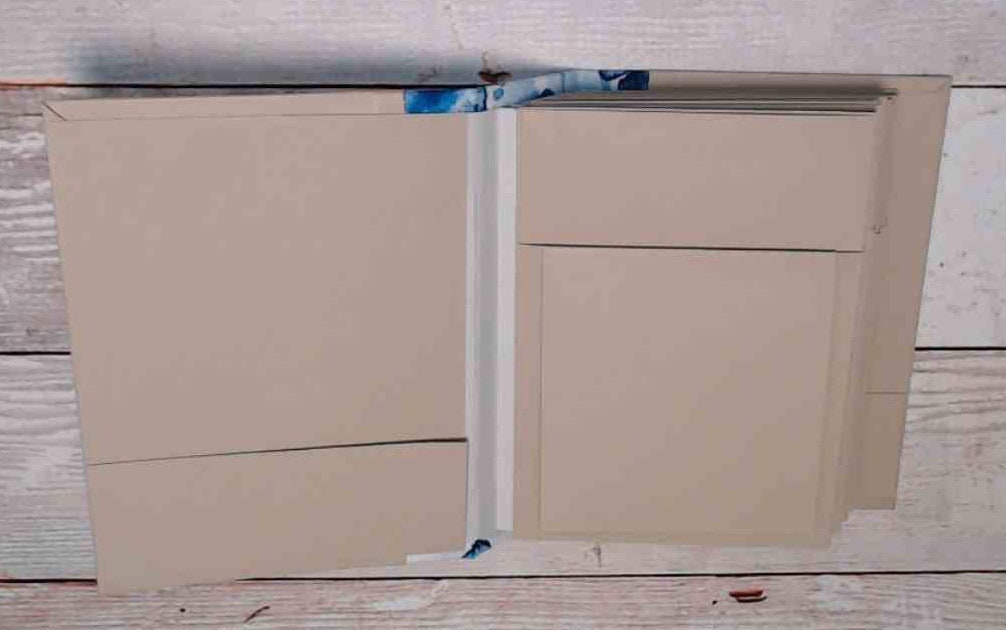 Mini Album Kit, Handmade, Blue Watercolor Fabric Spine, DIY - You Decorate it | SHIPS FAST!