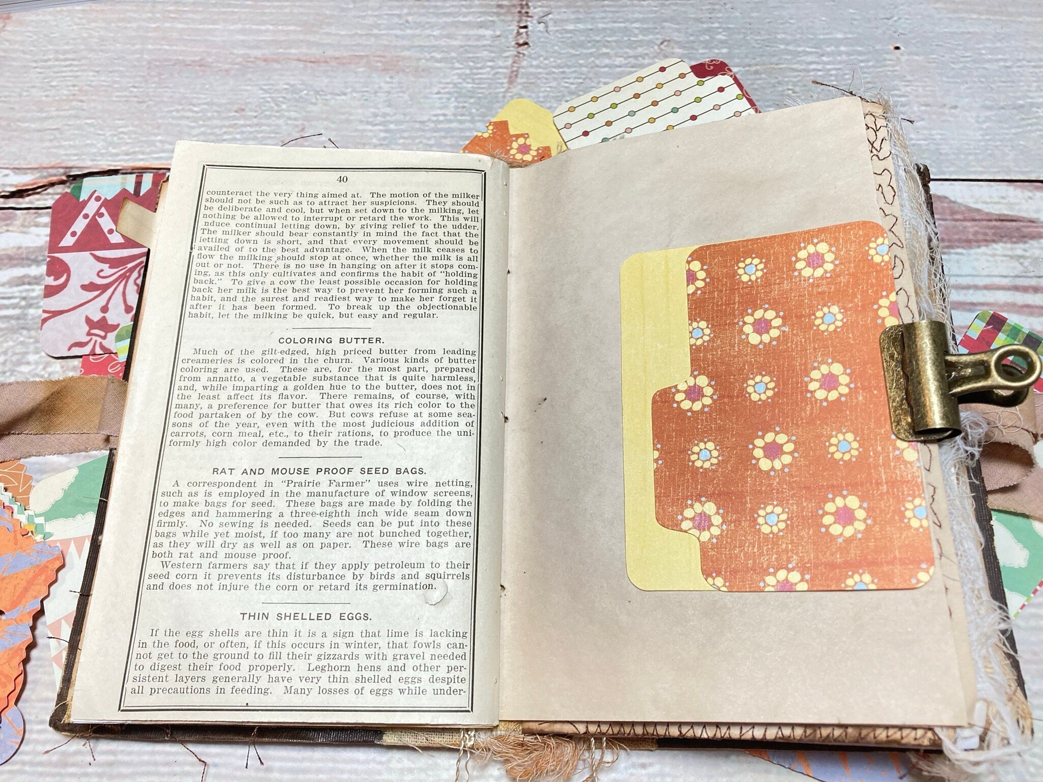 Mini File Folders, Die Cut from Scrapbook Paper, Junk Journal Ephemera Kit, Set of 16