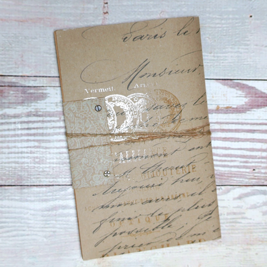 Junk Journal Folio + 50 Vintage Ad Reproductions | Ephemera Organizer | Happy Mail Folder | Vintage Style Paper Storage | for Happy Mail