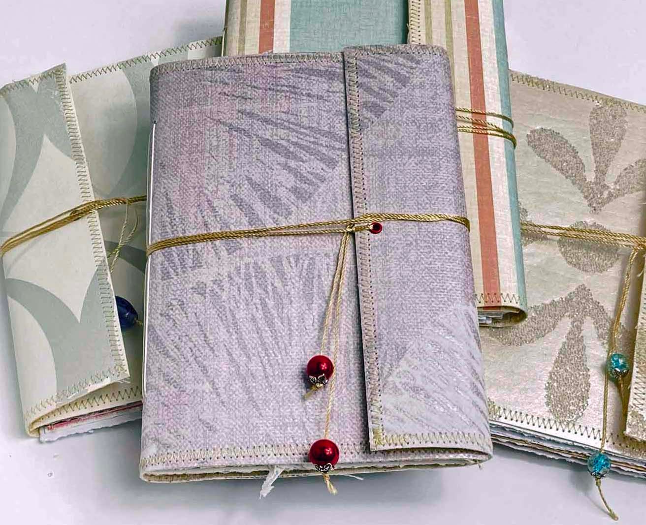 Blank Writing Journal, Junk Journal for Beginner, Scrapbook, Blank  Newsprint Pages, Wallpaper Cover, Fits in your Purse