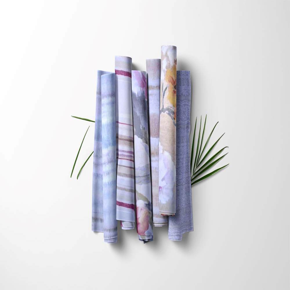 Stripes and Flowers, Unpasted Wallpaper Sample Sheets for Junk Journals, Mixed Media and Collage Art Projects