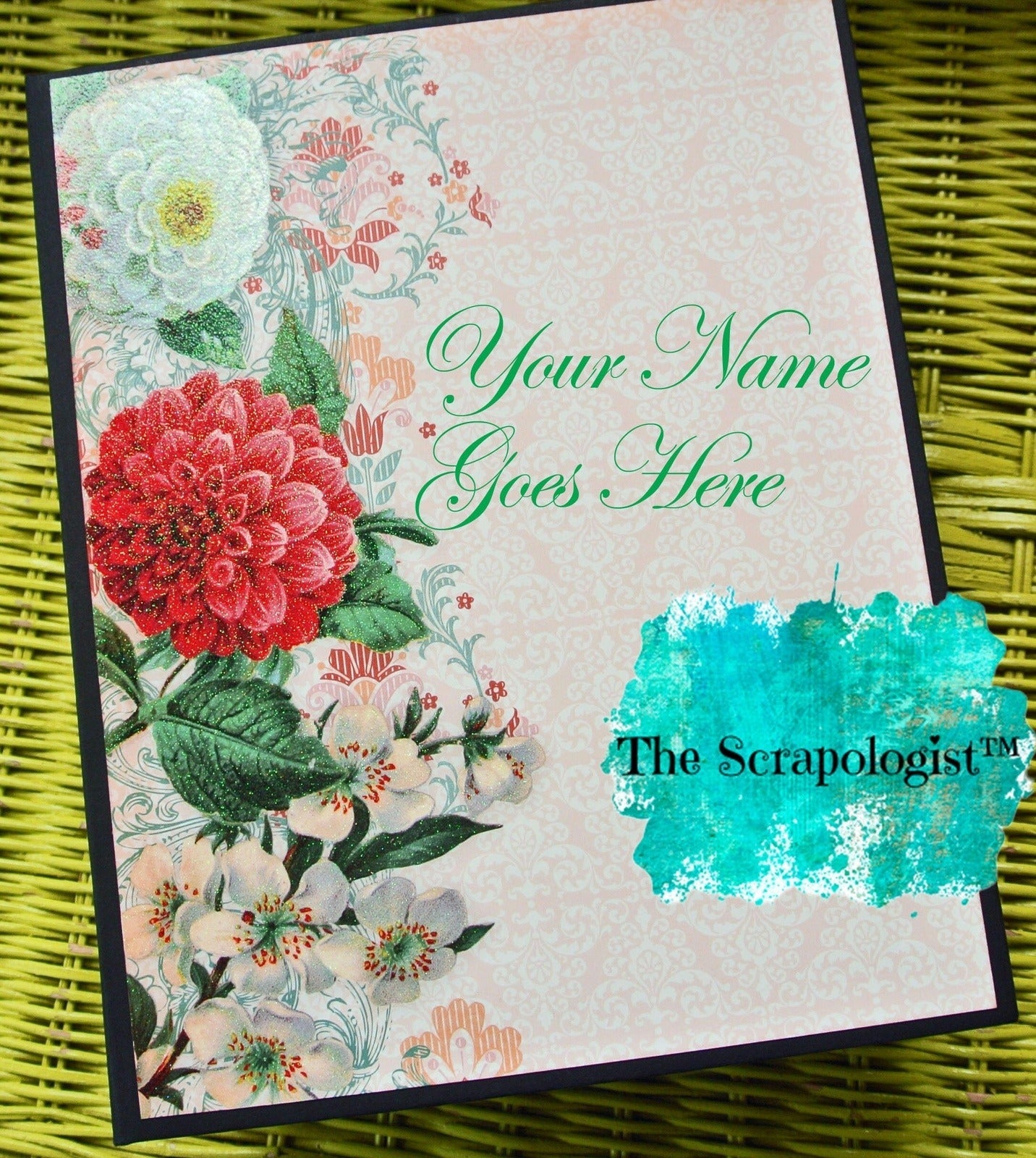 Wedding Photo Album or Special Occasion Memory Book, Personalized Mini Album, Custom Scrapbook, with Your Name on the Cover