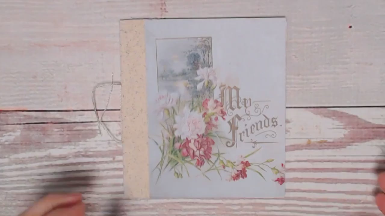 Friendship Memory Book, DIY Junk Journal or Mini Album Kit, Vintage Ephemera, Page Inserts, Collage Papers | Digital Download