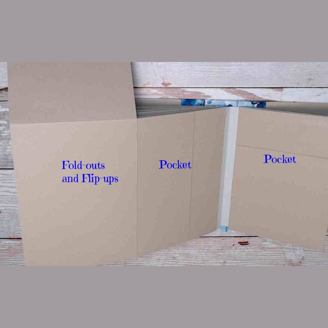 Blank Handmade Mini Album, DIY Scrapbook, Photo Album, Craft Kit, Denim Fabric on Spine - You Decorate it