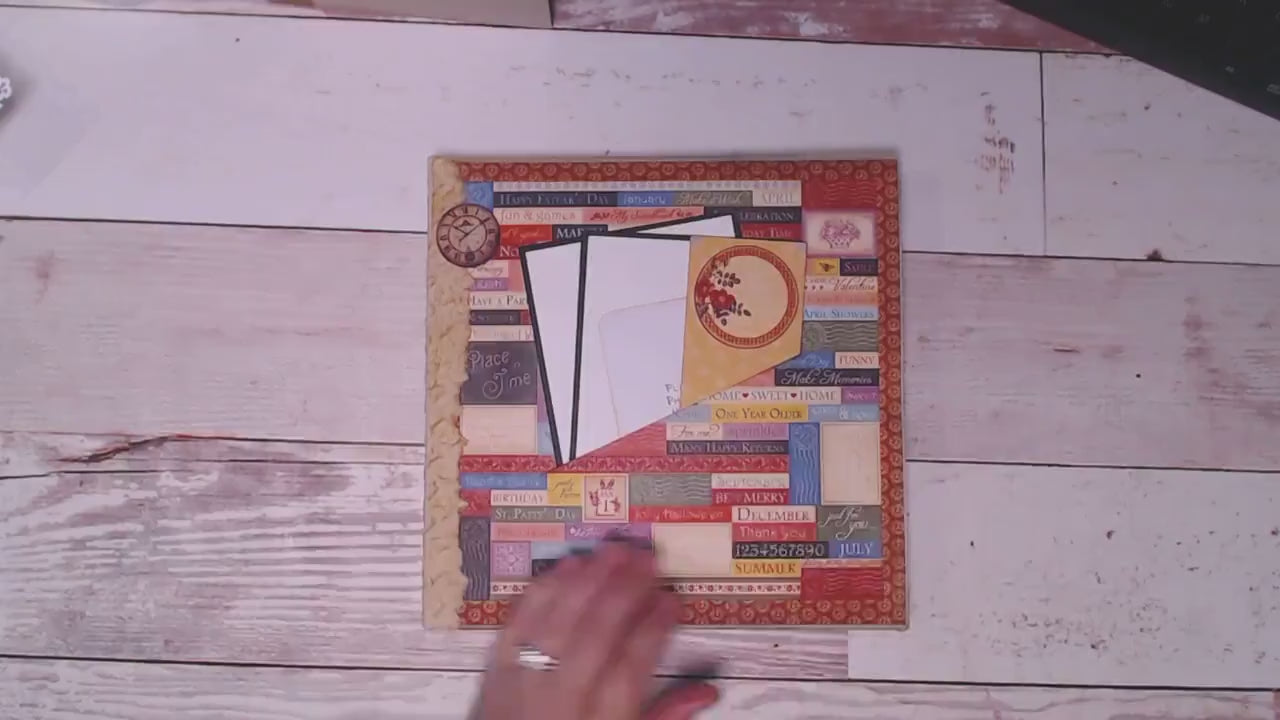 Handmade Photo Album with 12-month calendar, Scrapbook, Mini Album, document a year of your life