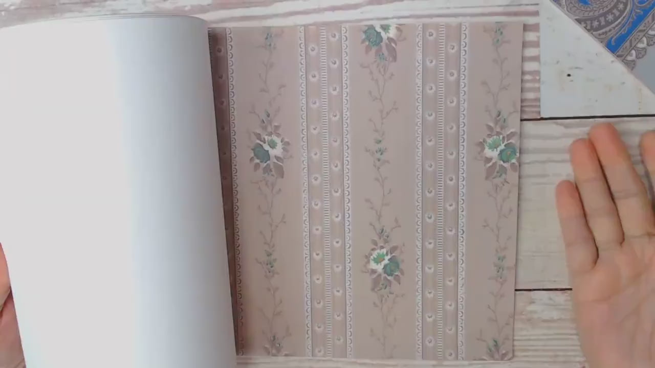 Victorian Floral Wallpaper - Arsenic Green, Scheele's Green, for Junk Journals, Scrapbooks, Mixed Media and Collage | Digital Download