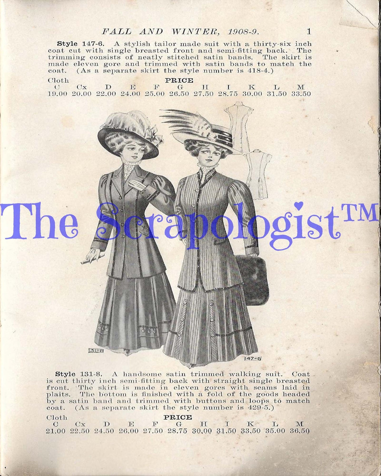 1800s Women's Fashions Magazine, Junk Journal Kit, Collage Pages | Digital Download