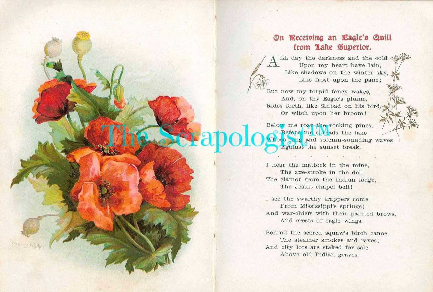 Poetry and Flowers Junk Journal Kit, Poems by John Greenleaf Whittier, DIY Booklet, Collage Papers | Digital Download