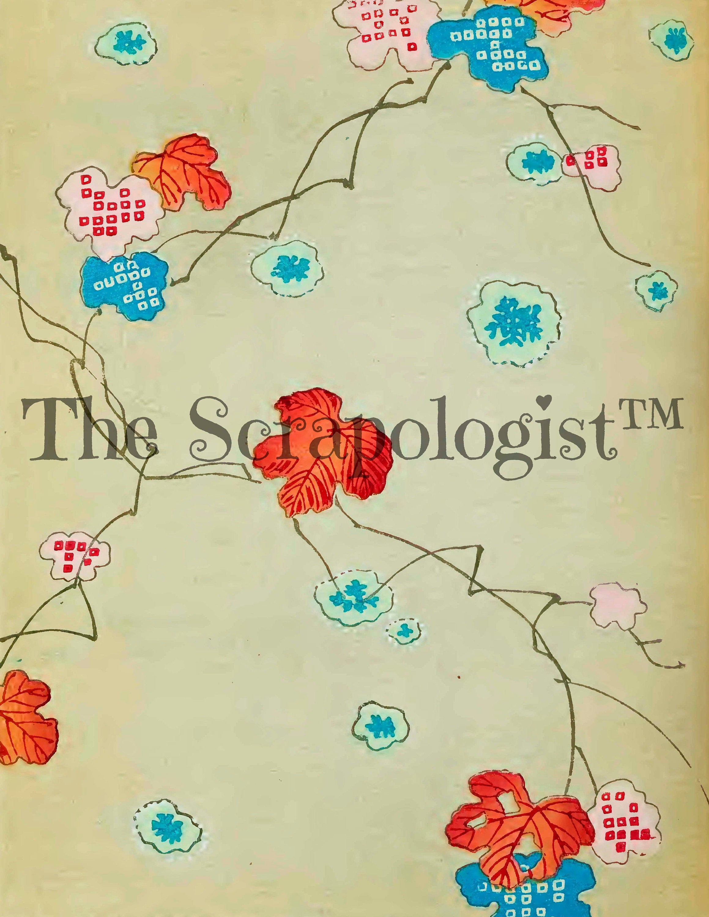 Vintage Japanese Prints, Botanical, Printable Junk Journal Kit, Collage Pages, 8.5"x11" | Digital Download