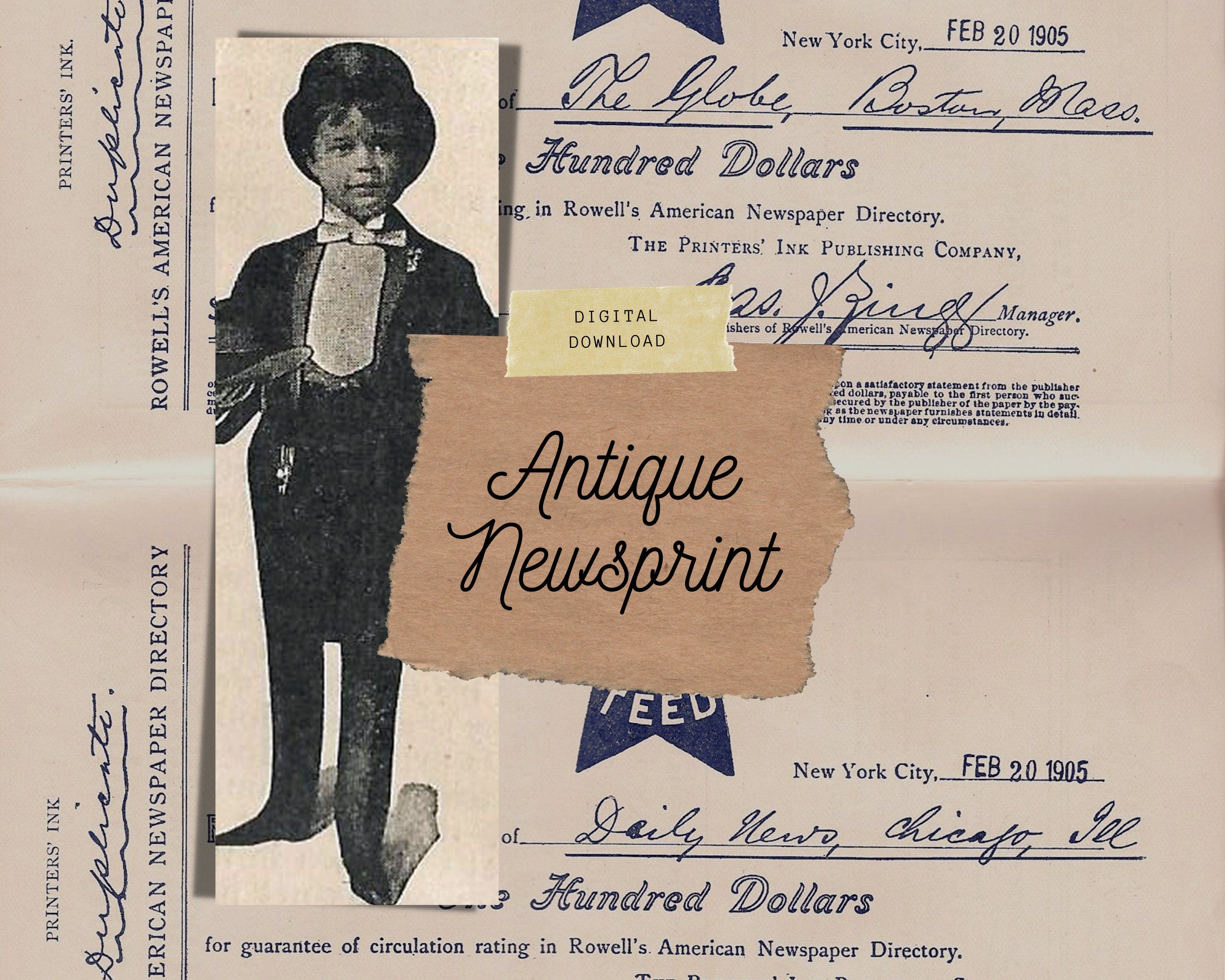 Vintage Printable Magazine with Ads, for Junk Journal or Collage Papers | Digital Download