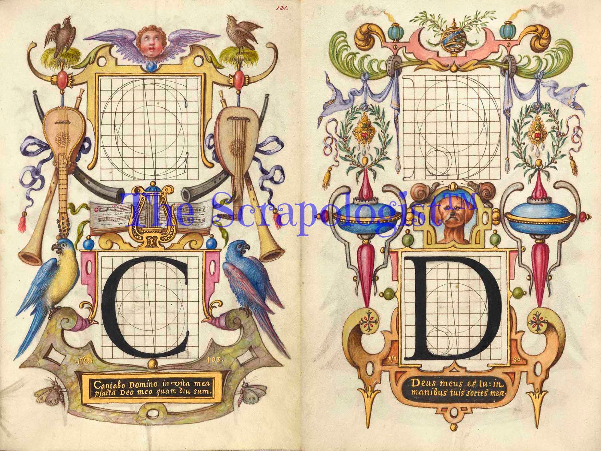 Calligraphy Worksheet, Hand Lettering Practice Guide, Vintage, Junk Journal Page | Digital Download