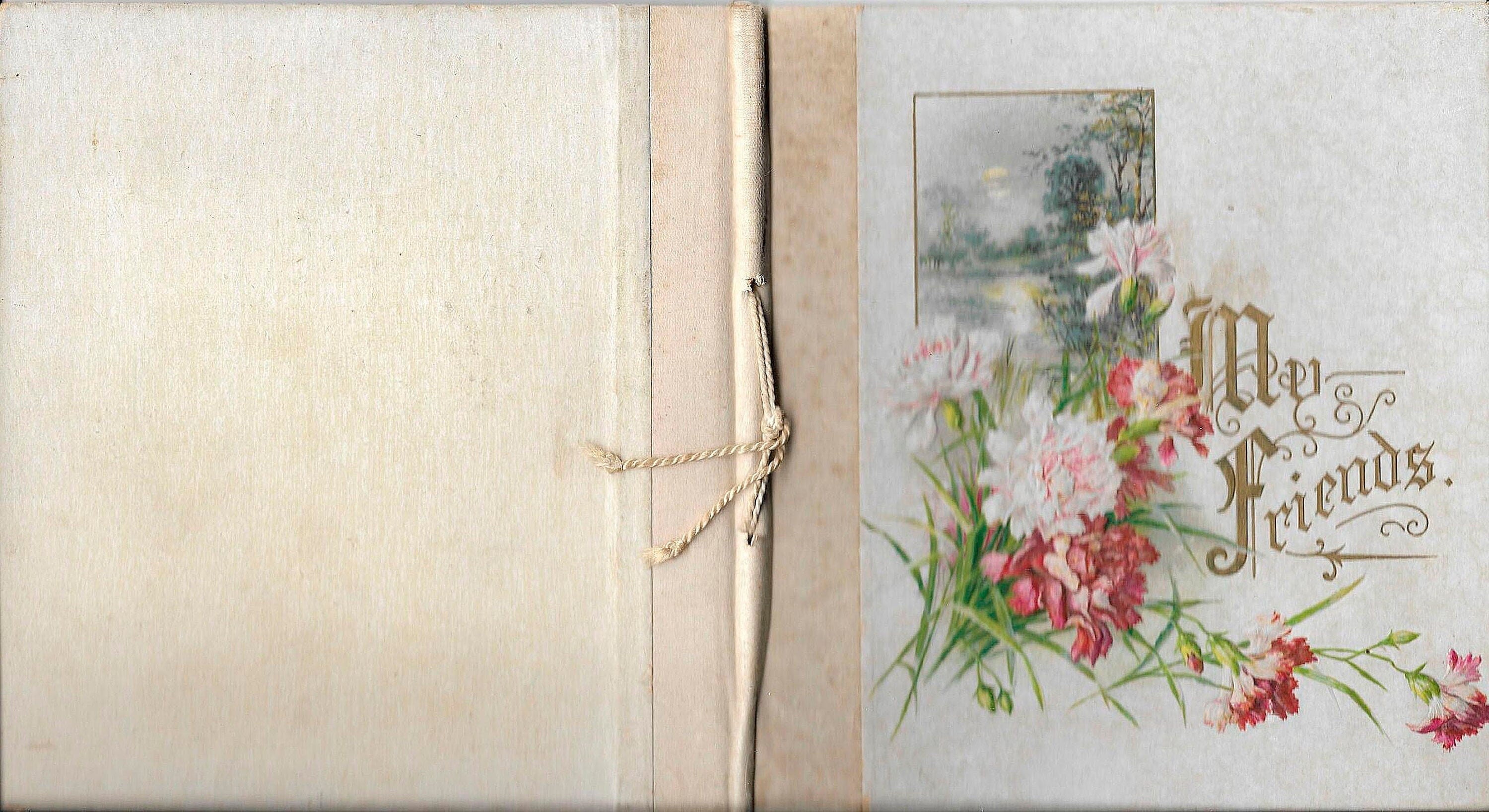 Friendship Memory Book, DIY Junk Journal or Mini Album Kit, Vintage Ephemera, Page Inserts, Collage Papers | Digital Download