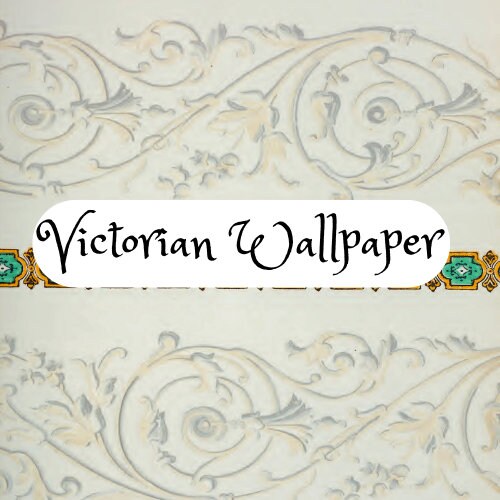 Victorian Floral Wallpaper - Arsenic Green, Scheele's Green, for Junk Journals, Scrapbooks, Mixed Media and Collage | Digital Download