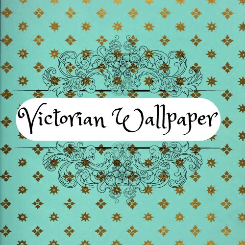 Victorian Floral Wallpaper - Arsenic Green, Scheele's Green, for Junk Journals, Scrapbooks, Mixed Media and Collage | Digital Download